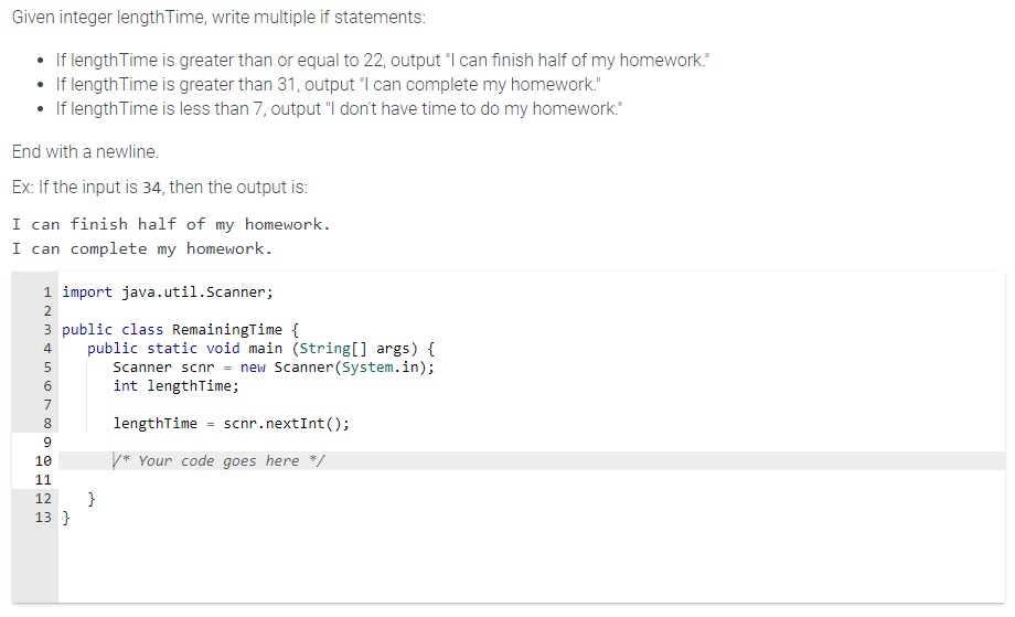 Solved Given integer lengthTime, write multiple if | Chegg.com