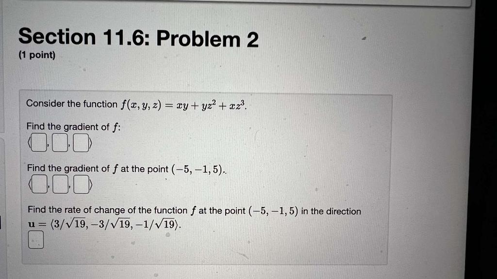 Solved Problem List Next Problem Section 13.7: Problem 2 (1 | Chegg.com