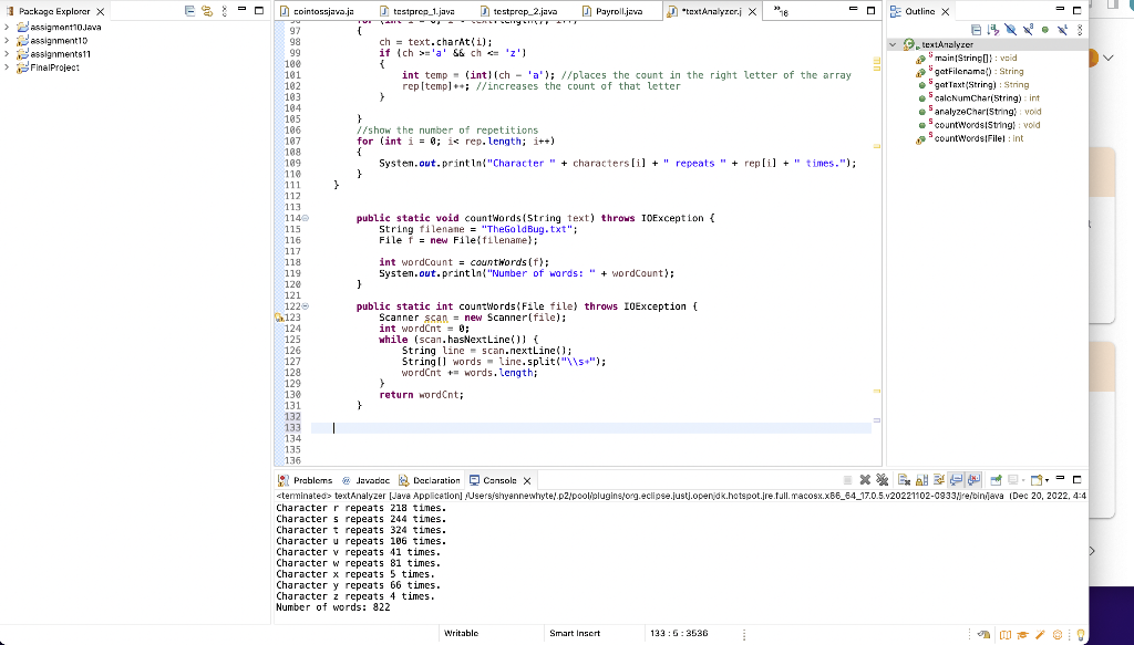 Solved What to add this code in JAVA to make it The sizes | Chegg.com