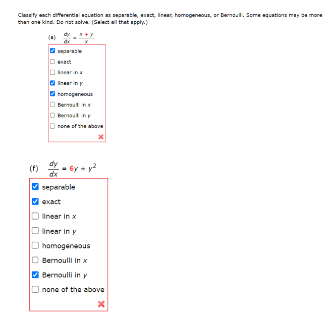 Solved Classify Each Differential Equation As Separable