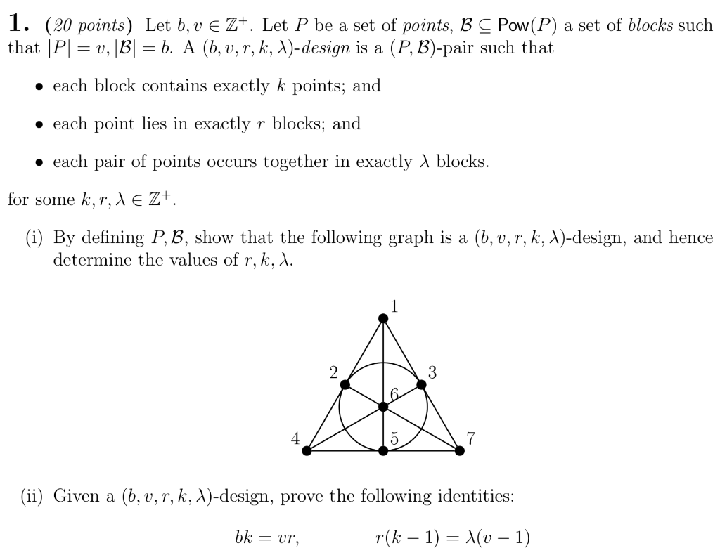 Solved 1. (20 Points) Let B, V E Z+. Let P Be A Set Of | Chegg.com