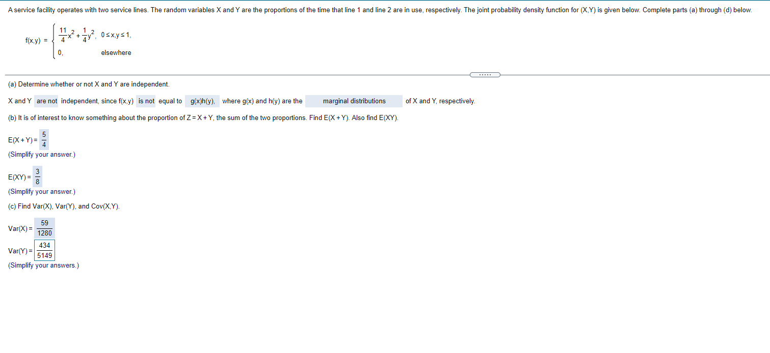 Solved A service facility operates with two service lines. | Chegg.com