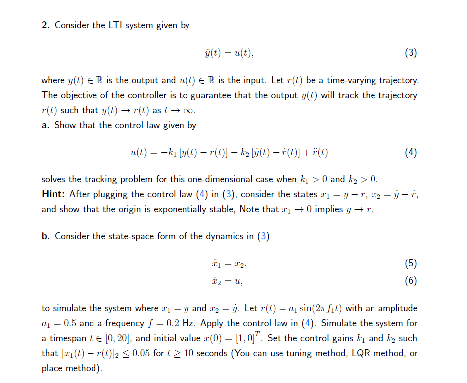 Solved Course: Non-Linear Systems Please Solve The Question | Chegg.com