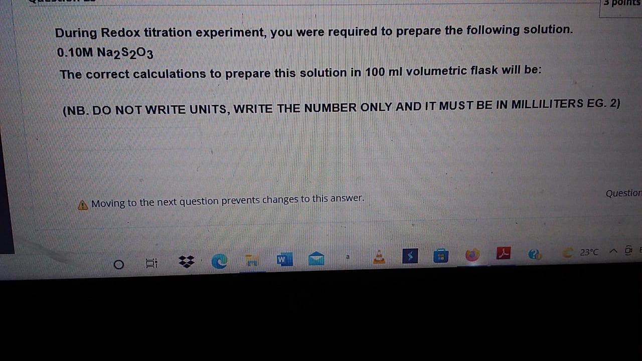 Solved Pre Lab 5 Experiment 8 Redox Titration Of Chegg Com