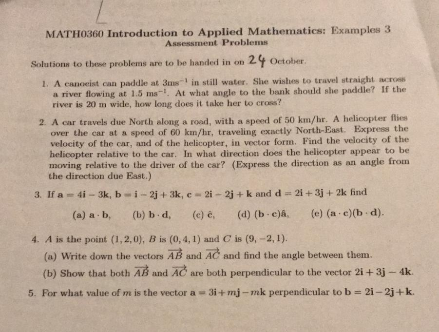 Solved MATH0360 Introduction To Applied Mathematics: | Chegg.com