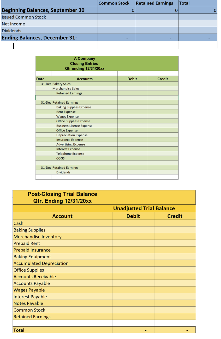 Solved Financial Statements: Create financial statements | Chegg.com