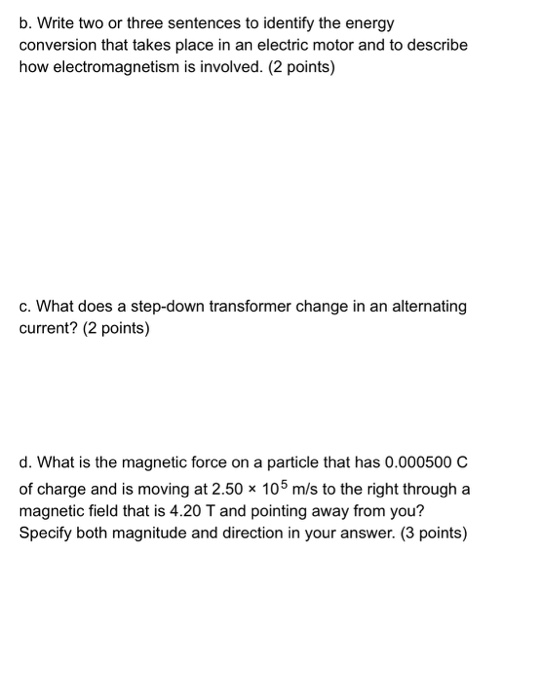 Solved b. Write two or three sentences to identify the