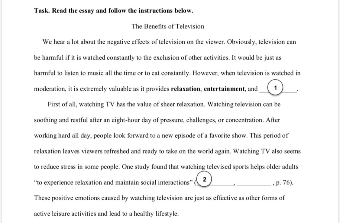 bad effects of television essay