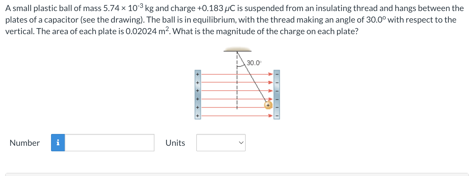 Solved A small plastic ball of mass 5.74×10−3 kg and charge