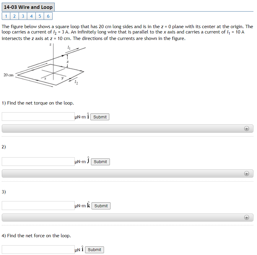 Solved 14-03 Wire and Loop 1 2 3 4 5 6 The figure below | Chegg.com