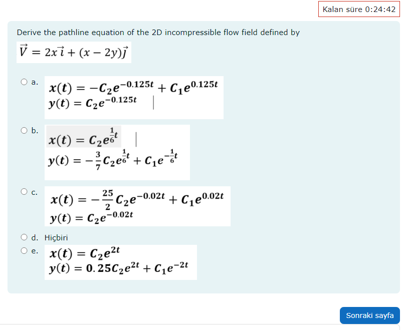 Solved Derive the pathline equation of the 2D incompressible | Chegg.com