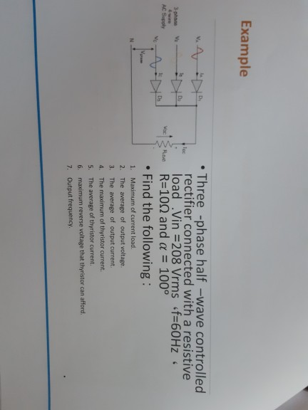 Solved Example A Day AC Supply Ds • Three-phase half -wave | Chegg.com
