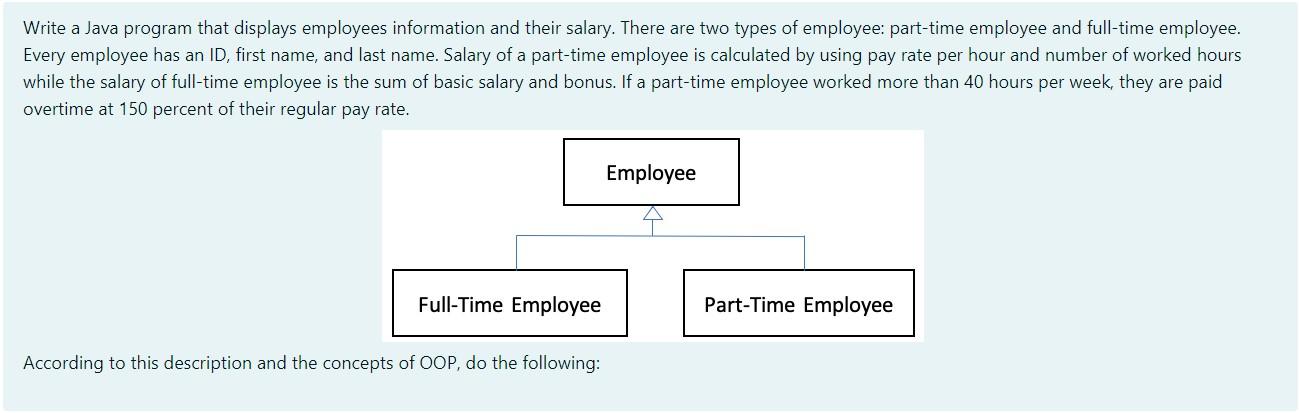 Solved Write a Java program that displays employees | Chegg.com