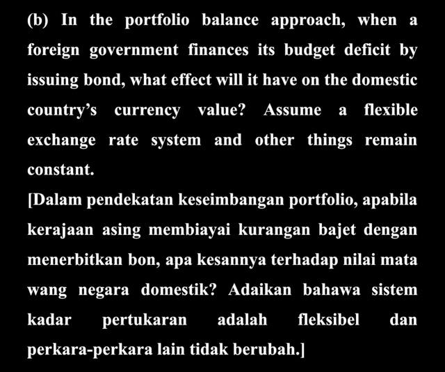 Solved (b) In The Portfolio Balance Approach, When A Foreign | Chegg.com
