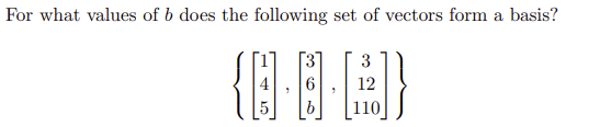 Solved For What Values Of B Does The Following Set Of | Chegg.com