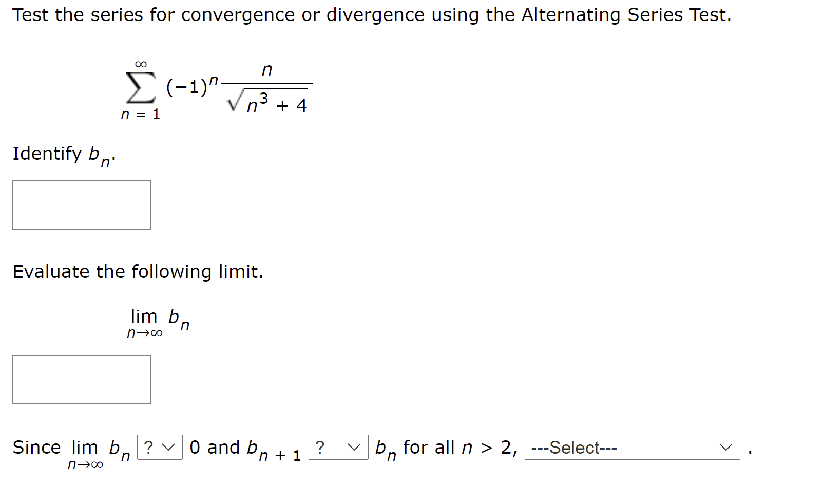 Solved Test The Series For Convergence Or Divergence Using | Chegg.com