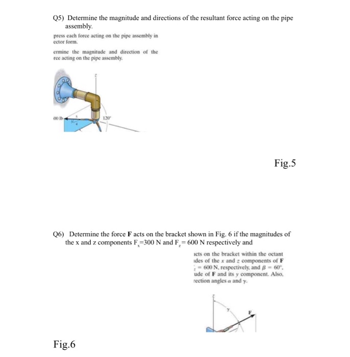 Q5 Determine The Magnitude And Directions Of The Chegg