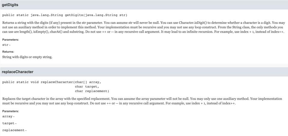 Solved This is for Java. Your methods must be | Chegg.com