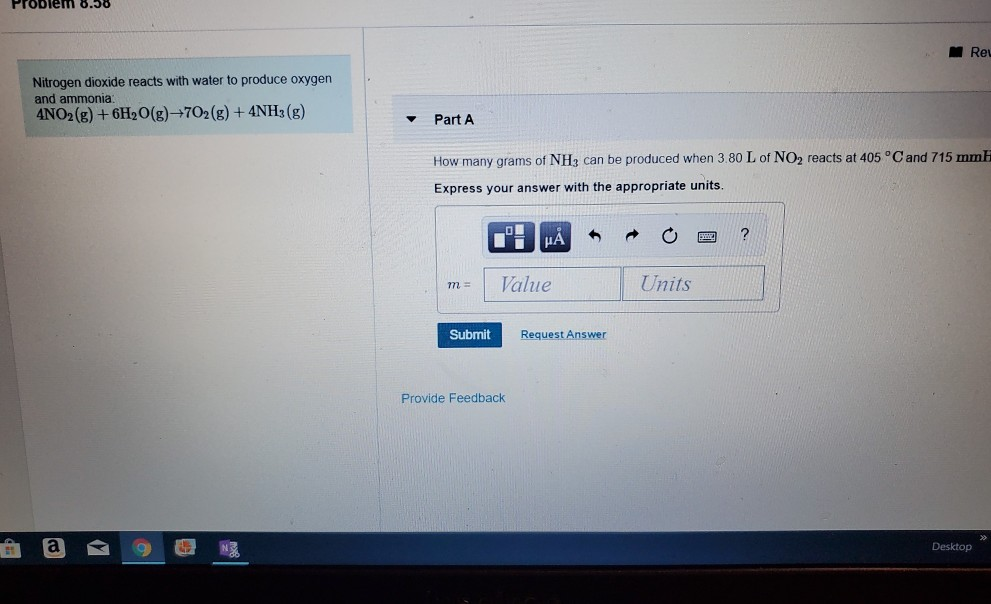 Solved Problem 8.58 Rev Nitrogen dioxide reacts with water