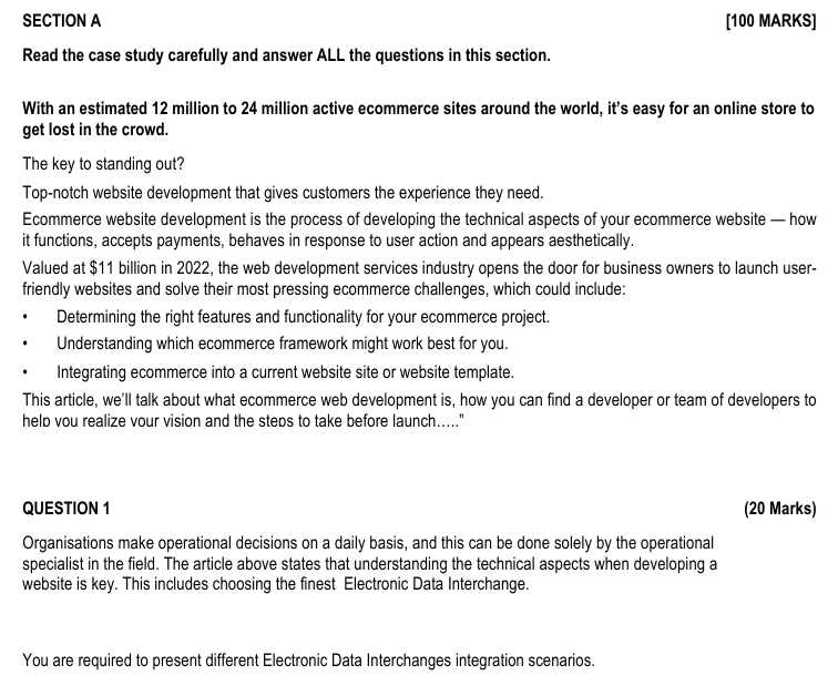 Solved Read the case study carefully and answer ALL the | Chegg.com