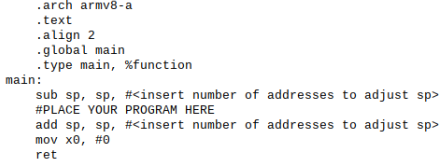 Solved Convert The Following C Code To ARMv8 Assembly. Use | Chegg.com