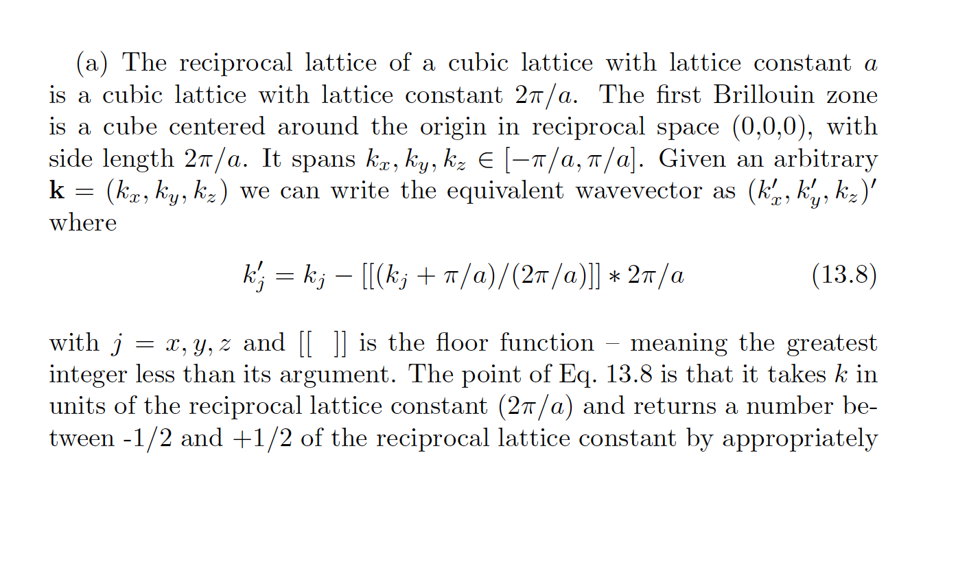 Solved Hello, This Is For A Solid State Physics Class. The | Chegg.com