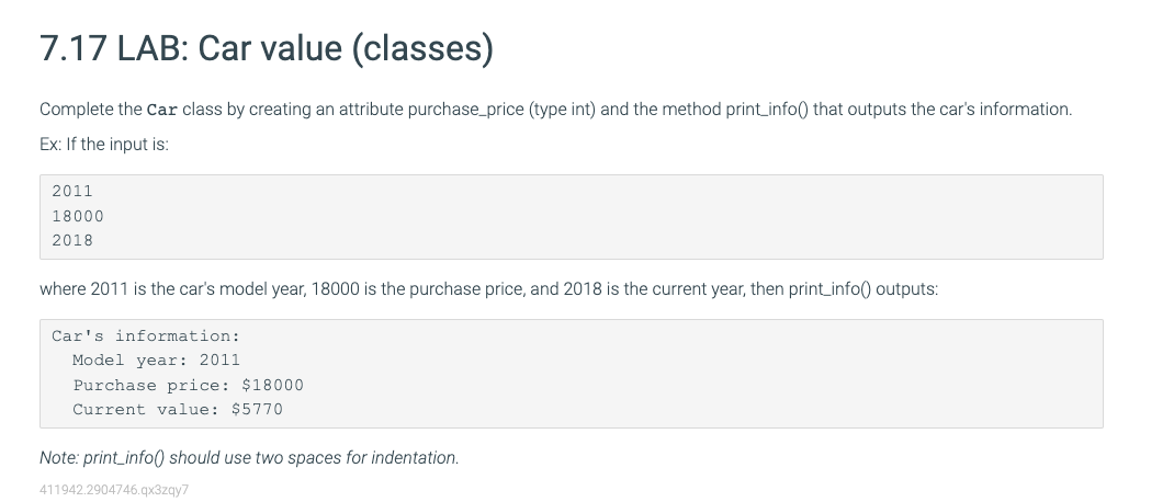 Complete the Car class by creating an attribute | Chegg.com