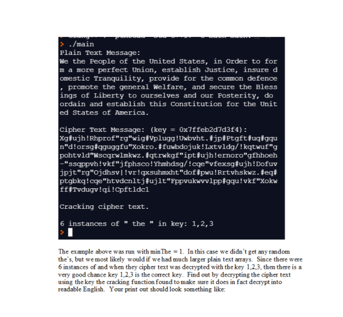 Using nested for loops to crack an encrypted array | Chegg.com