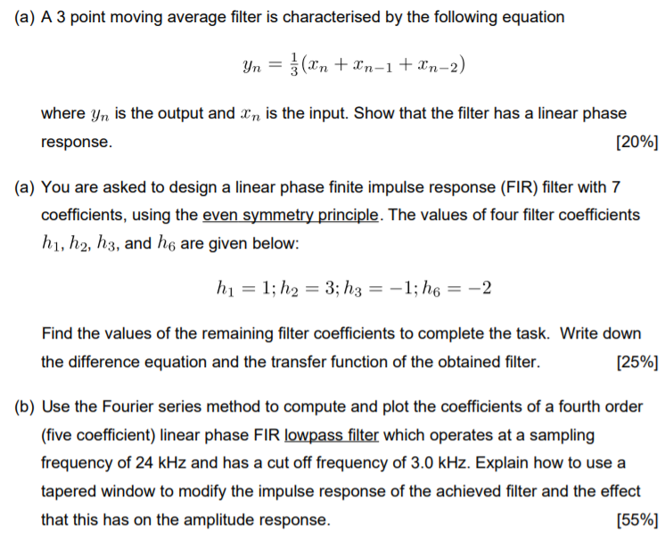 solved-a-a-3-point-moving-average-filter-is-characterised-chegg