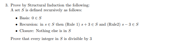Solved 3. Prove by Structural Induction the following: A set | Chegg.com