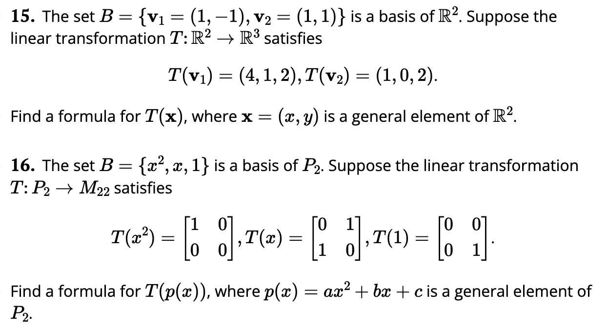 Solved 15. The Set B={v1=(1,−1),v2=(1,1)} Is A Basis Of R2. | Chegg.com