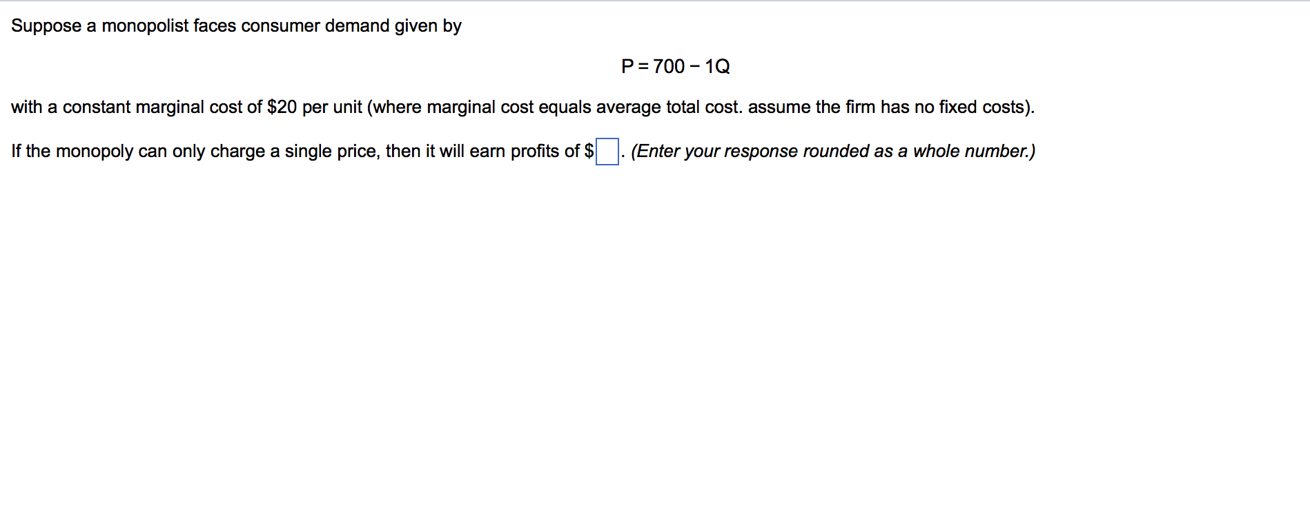 Solved Suppose A Monopolist Faces Consumer Demand Given By | Chegg.com