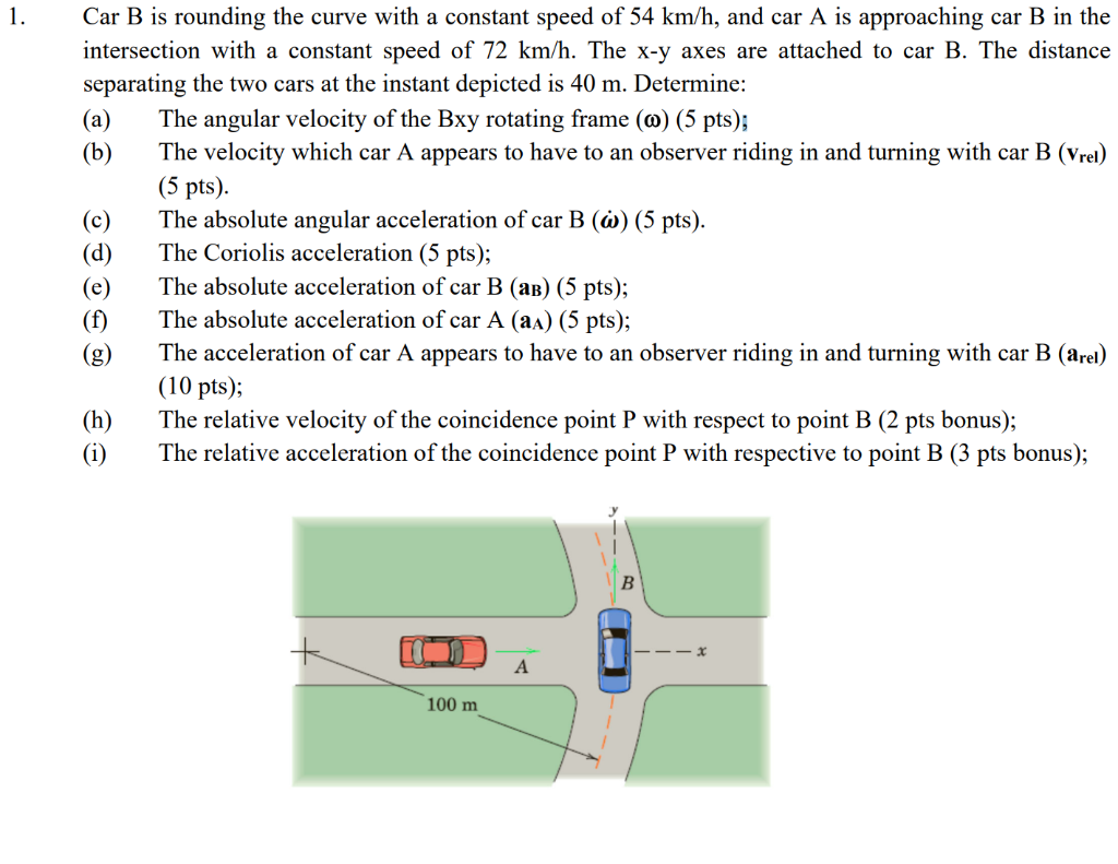 solved-1-car-b-is-rounding-the-curve-with-a-constant-speed-chegg