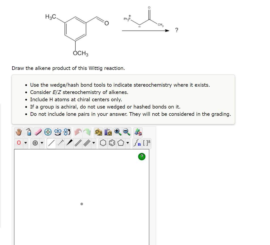 [Solved] Draw the alkene product of this Wittig reaction.
