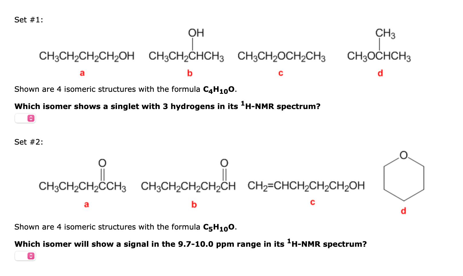 c4h10o Isomere