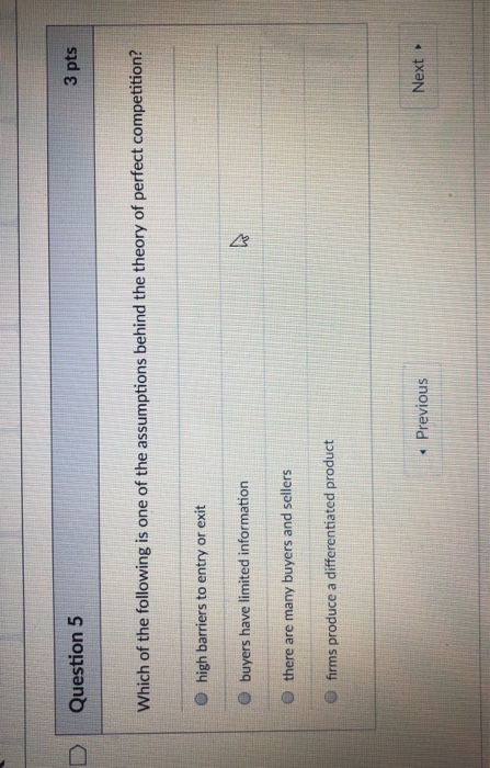 Solved DQuestion 5 3 pts Which of the following is one of | Chegg.com