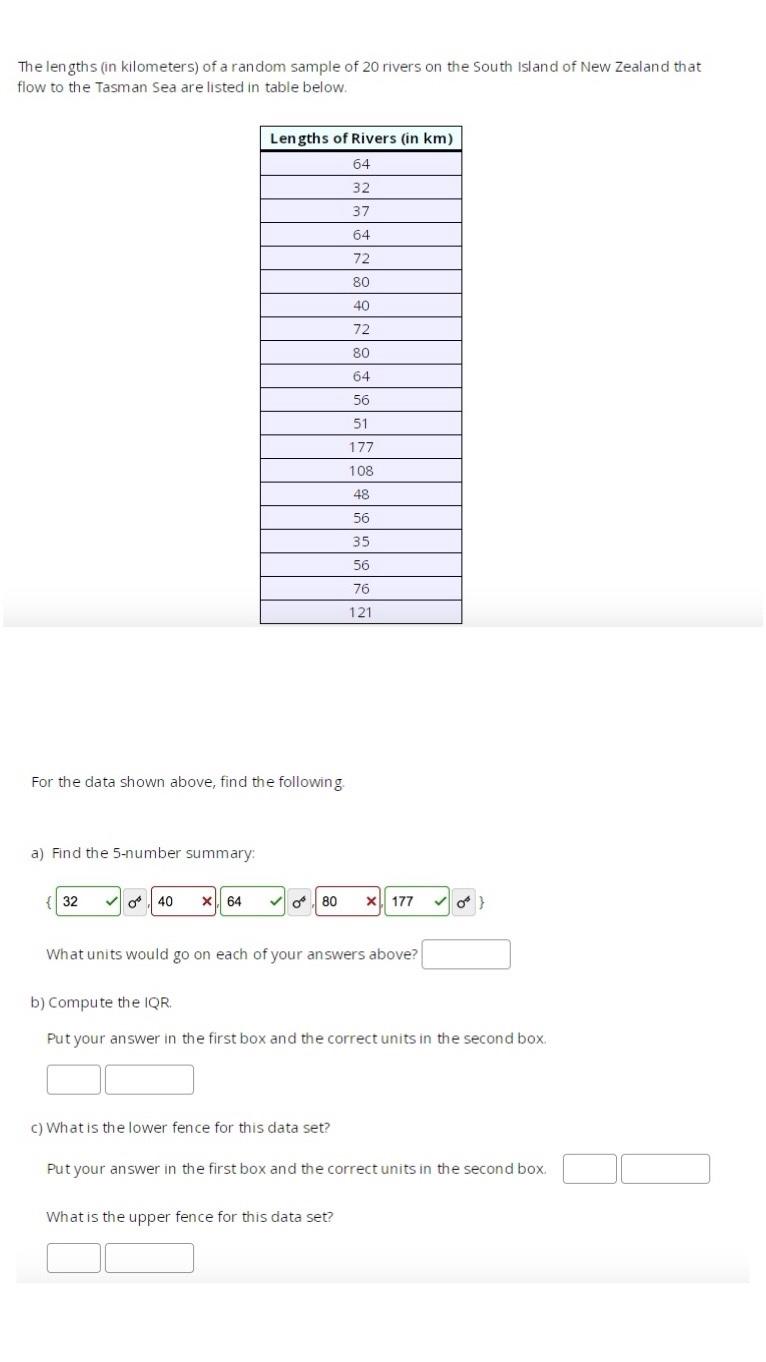 Solved The lengths (in kilometers) of a random sample of 20