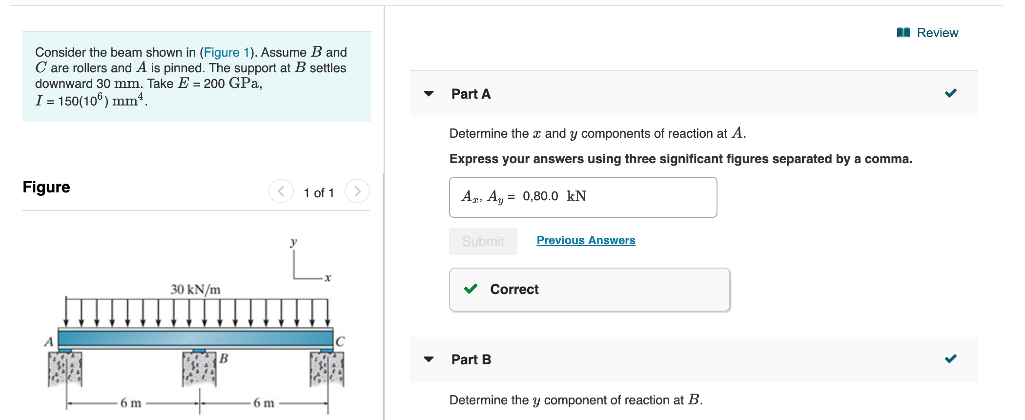 Solved N Review Consider The Beam Shown In Figure Chegg Com