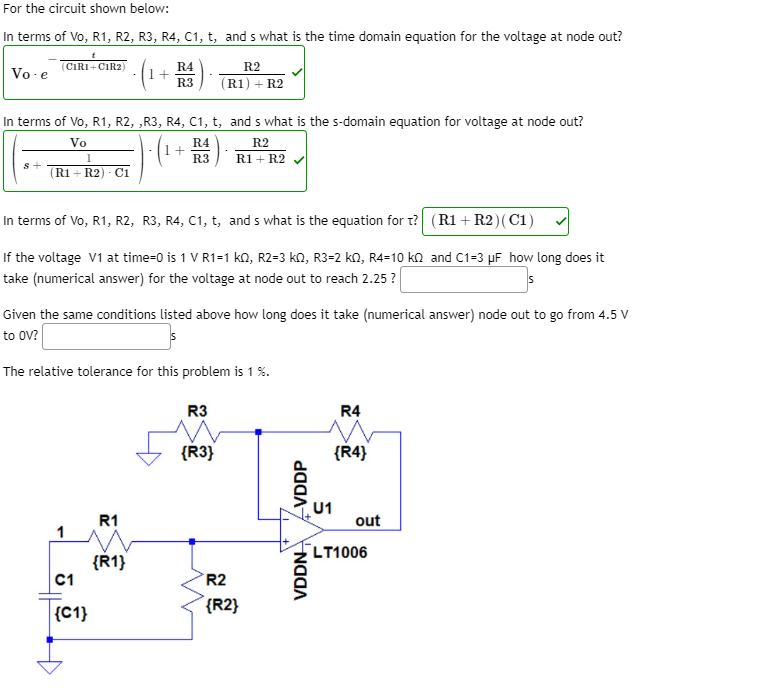 Solved For the circuit shown below: In terms of Vo, R1, R2, | Chegg.com