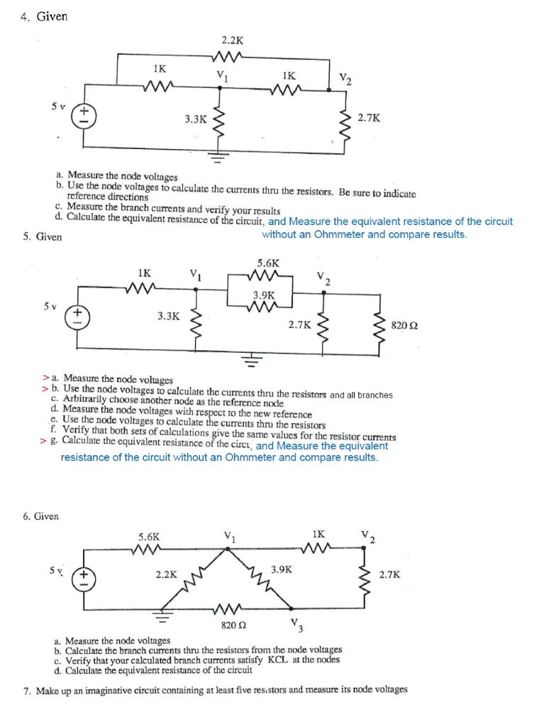 Solved 1. Measure and record your resistors values 2.