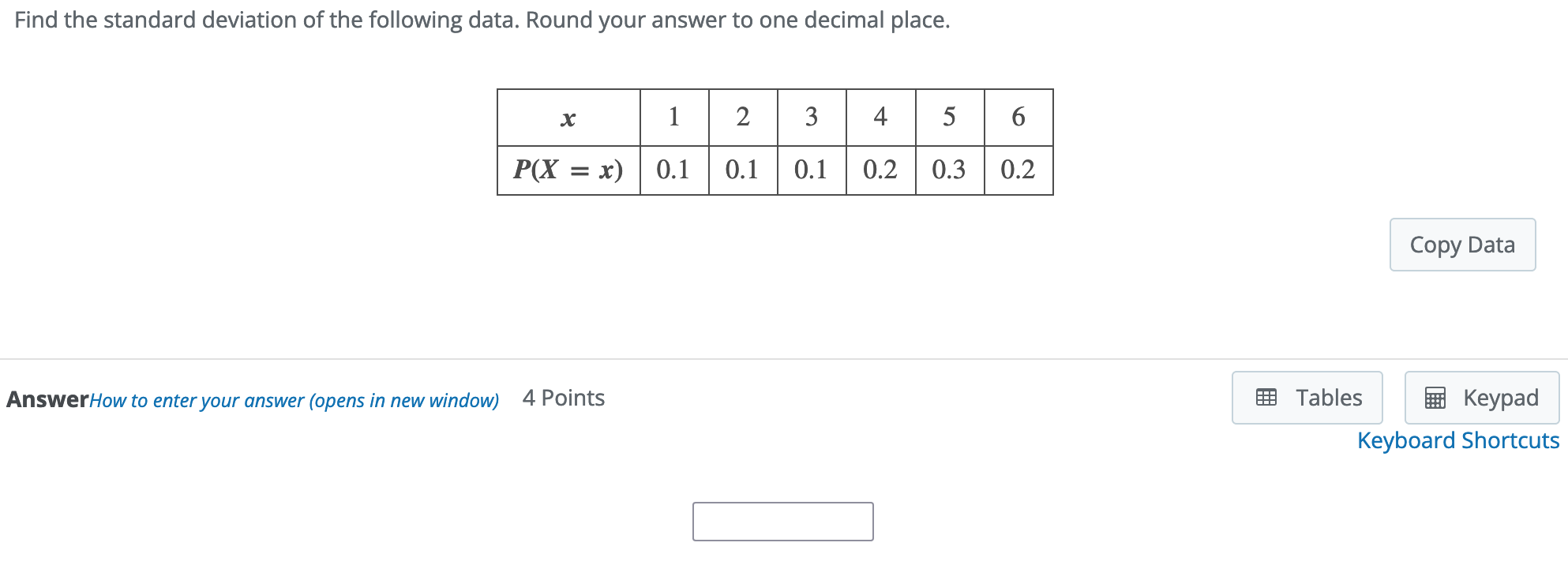 Solved Find the standard deviation of the following data. | Chegg.com