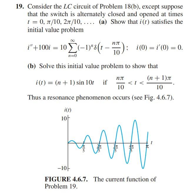 Solved Consider the LC circuit of Problem 18(b), except | Chegg.com