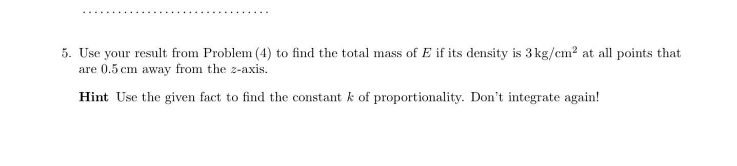 Solved 3,4 A solid E and its density p(x, y, z) is | Chegg.com