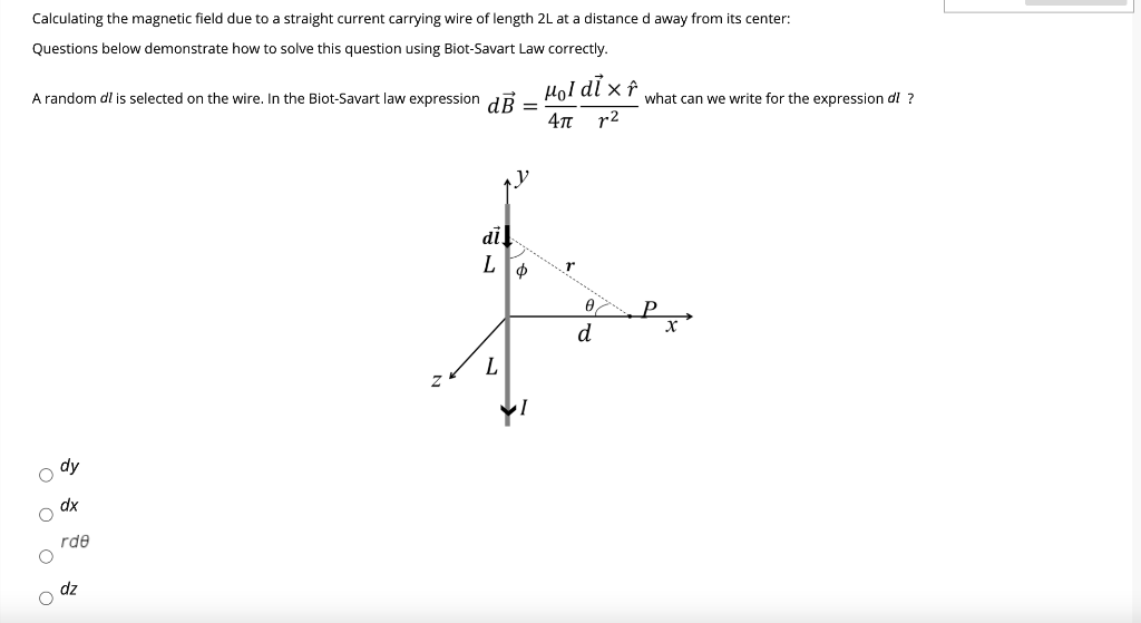 Solved Calculating the magnetic field due to a straight | Chegg.com