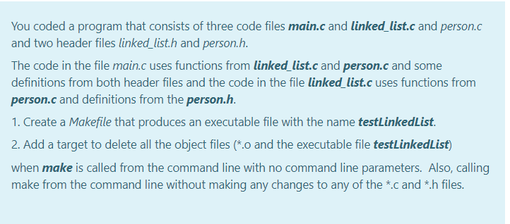 You coded a program that consists of three code files | Chegg.com