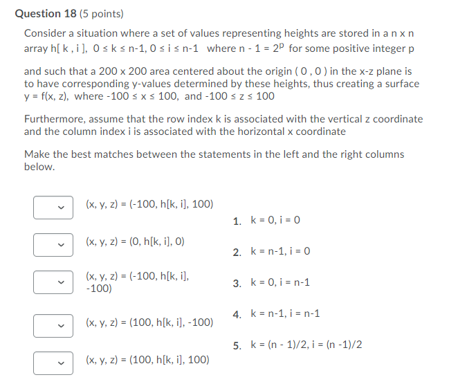Solved Question 18 (5 points) Consider a situation where a | Chegg.com