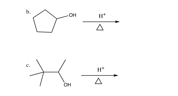 Solved Write the possible products for the following | Chegg.com