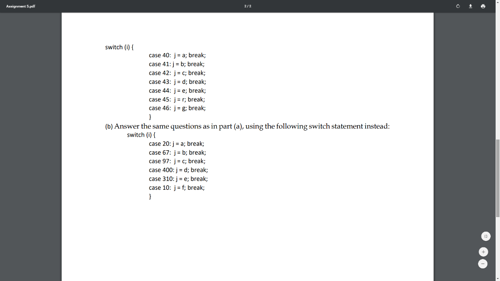 switch statement in java