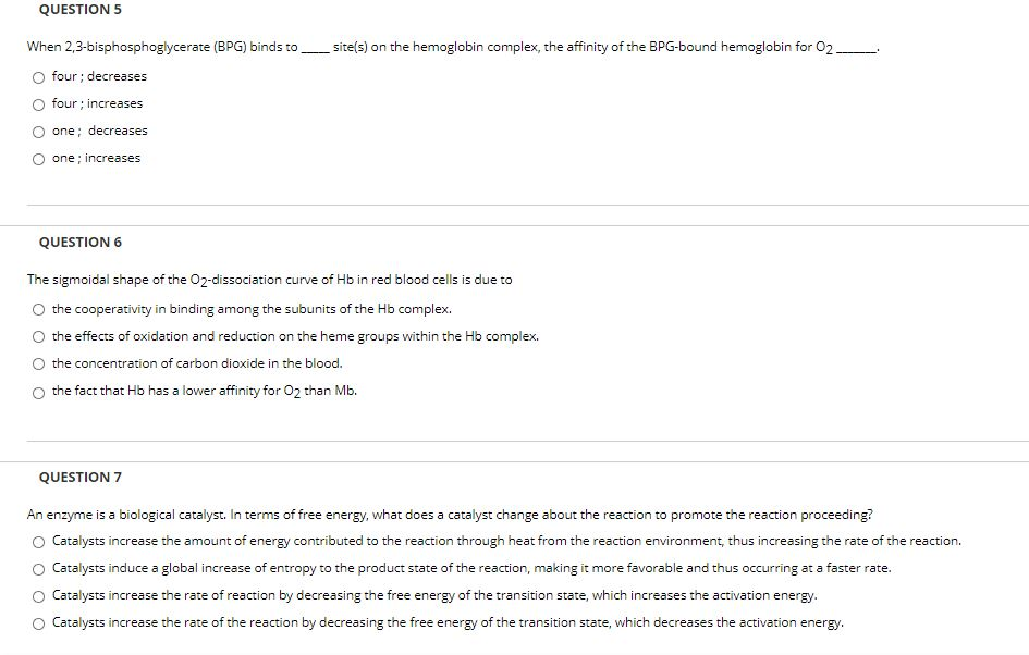 Solved I Think 5 Is B 6 Is B 7 Is A Please Help Me Out | Chegg.com