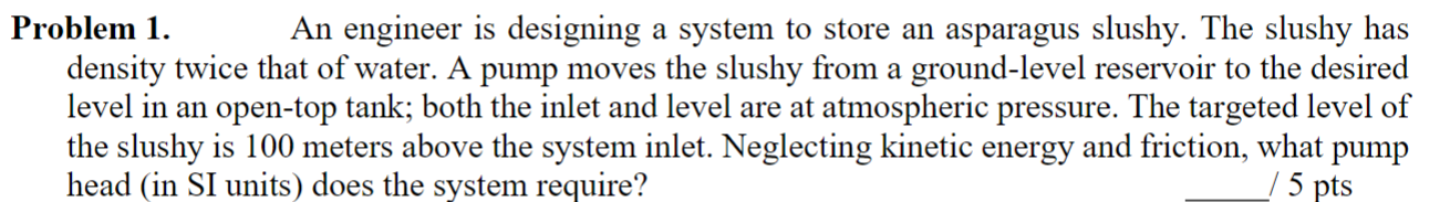 Solved Problem 1. An engineer is designing a system to store | Chegg.com